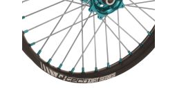 Predné kolo kompletné (21" x 1,6") HUSQVARNA, Q-TECH (čierny ráfek, modrý stred)