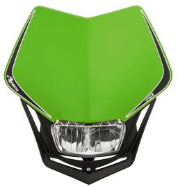 UNI predné maska vrátane svetlá V-Face FULL LED, RTECH (zelená/černá)