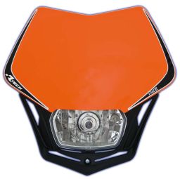 UNI predné maska vrátane svetlá V-Face, RTECH (oranžovo-čierna)