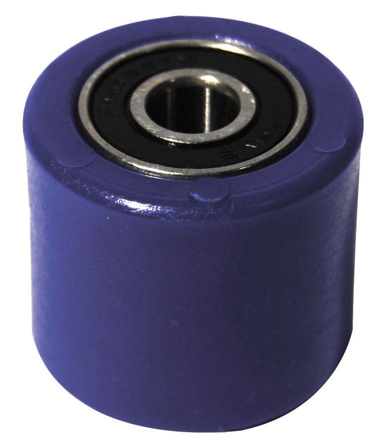 Kladka reťazu univerzálny, RTECH (modrá, vnútorný priemer 8 mm, vonkajší priemer 31 mm, šírka 28 mm)