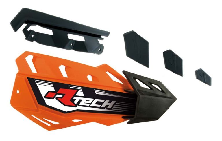 Plasty krytov páčok FLX / FLX ALU / FLX ATV, RTECH (oranžovo-čierne, pár)