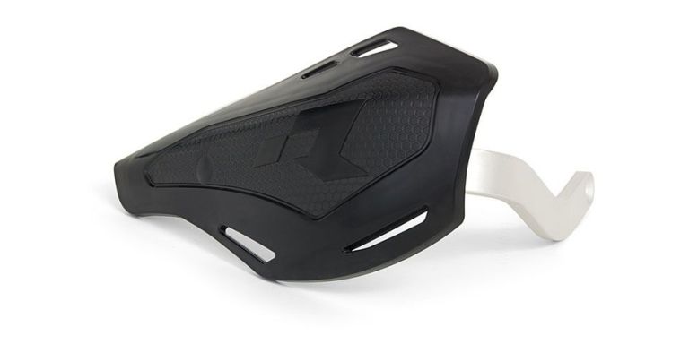 Kryty páčok HP1 SCRAMBLER, RTECH (čierne s šedou ALU výstuhou, vrátane montážne sady)