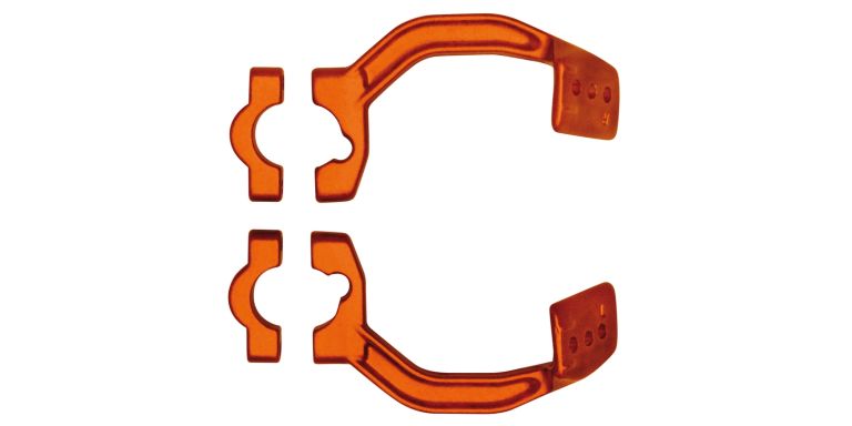 Kovový montážne kit na riadidlá krytov páčok FLX / VERTIGO / DUAL EVO, RTECH (oranžový, pár)