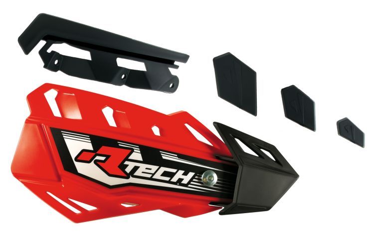 Plasty krytov páčok FLX / FLX ALU / FLX ATV, RTECH (červeno-černé, pár)