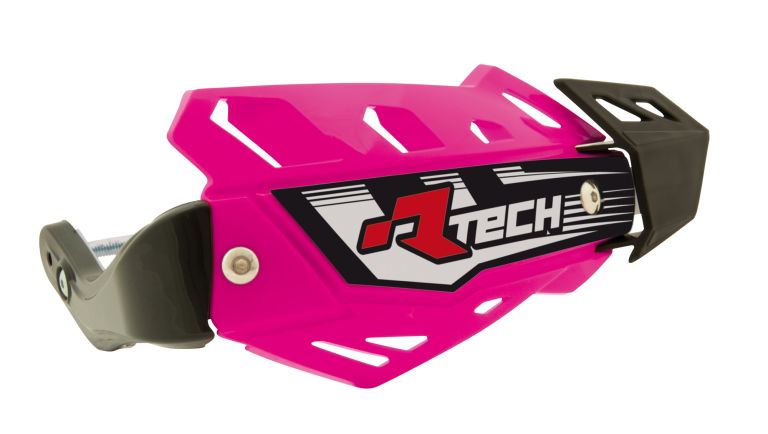 Kryty páčok FLX ATV, RTECH (neon ružové, 4 varianty v 1, vr. montážne sady)