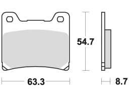 Brzdové doštičky, BRAKING (semi-metalická zmes SM1) 2 ks v balenie