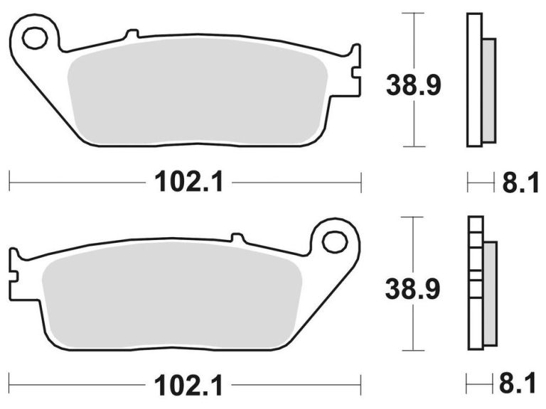 Brzdové doštičky, BRAKING (semi-metalická zmes SM1) 2 ks v balenie