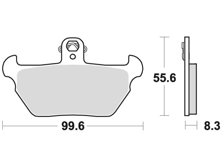 Brzdové doštičky, BRAKING (semi-metalická zmes SM1) 2 ks v balenie