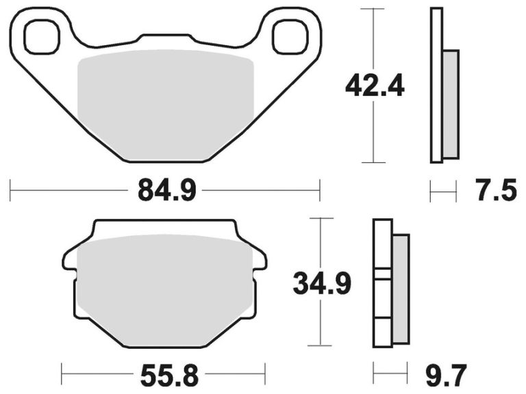 Brzdové doštičky, BRAKING (semi-metalická zmes SM1) 2 ks v balenie