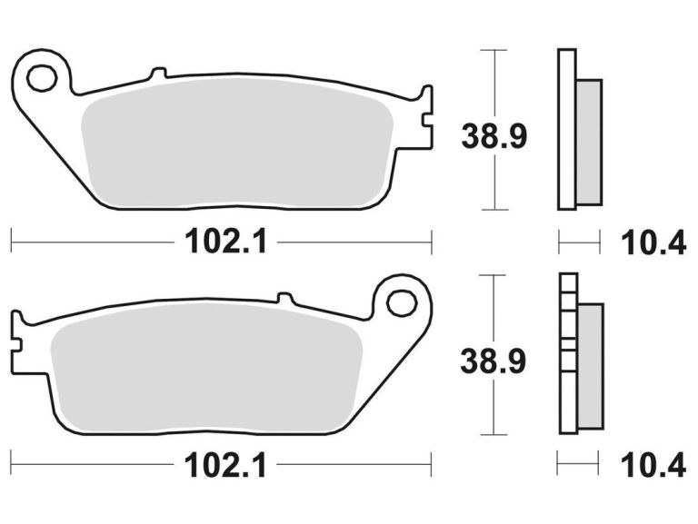 Brzdové doštičky, BRAKING (semi-metalická zmes SM1) 2 ks v balenie