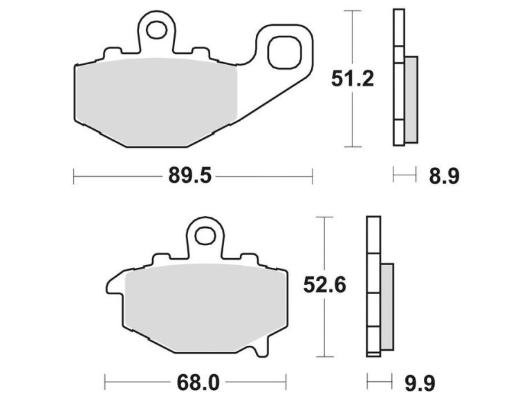 Brzdové doštičky, BRAKING (semi-metalická zmes SM1) 2 ks v balenie