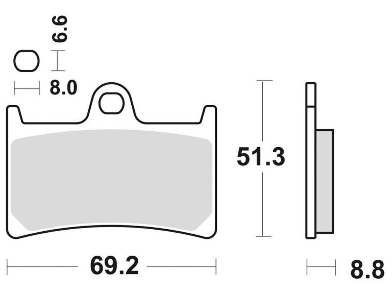 Brzdové doštičky, BRAKING (semi metalická zmes CM66) 2 ks v balenie