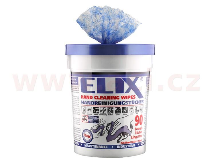 ELIX - vlhčené utěrky (27x31 cm) na čištění rukou, balení 90 ks