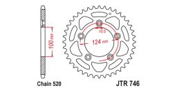 Oceľová rozeta pre sekundárne reťazy typu 520, JT (46 zubov)