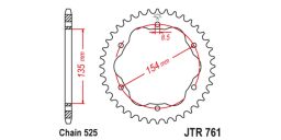 Oceľová rozeta pre sekundárne reťazy typu 525, JT (39 zubov)