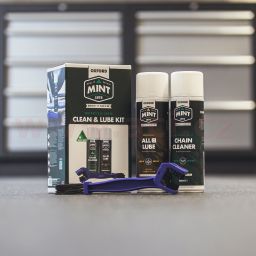 MINT MOTO sada čističe a mazivá na reťazy vr. kartáče