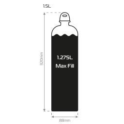 Fľaša na palivo FUEL FLASK, OXFORD (čierna, objem 1,5 l)