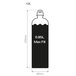 Fľaša na palivo FUEL FLASK, OXFORD (čierna, objem 1 l)