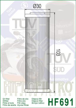 Olejový filter HF691, HIFLOFILTRO