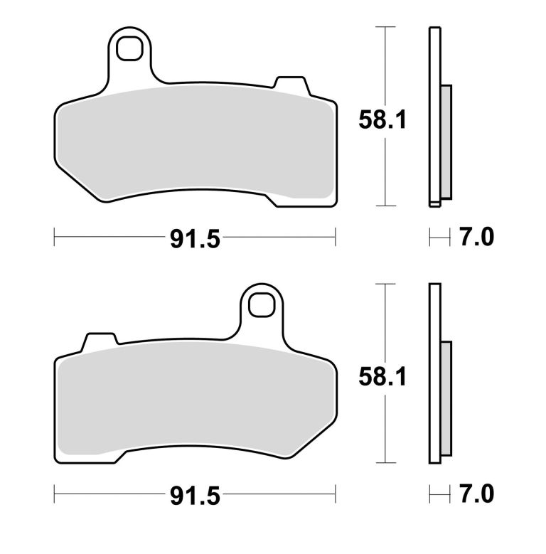 Brzdové doštičky, BRAKING (semi-metalická zmes SM1) 2 ks v balenie