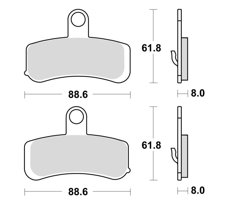 Brzdové doštičky, BRAKING (semi-metalická zmes SM1) 2 ks v balenie