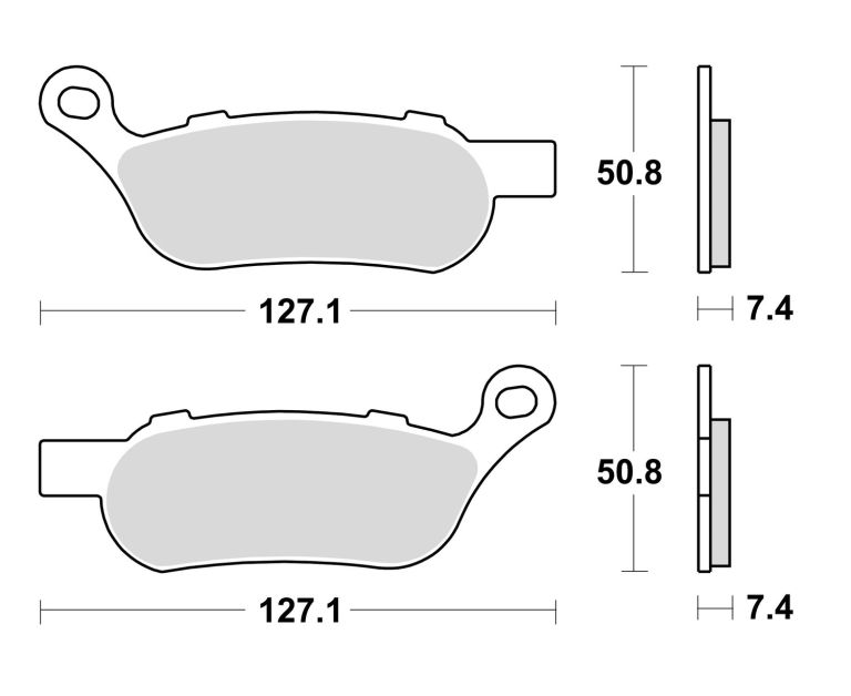 Brzdové doštičky, BRAKING (semi-metalická zmes SM1) 2 ks v balenie