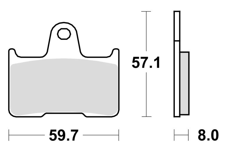 Brzdové doštičky, BRAKING (sinterová zmes CM88) 2 ks v balenie