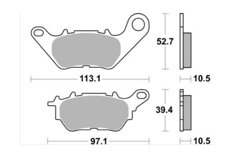 Brzdové doštičky, BRAKING (semi-metalická zmes SM1) 2 ks v balenie