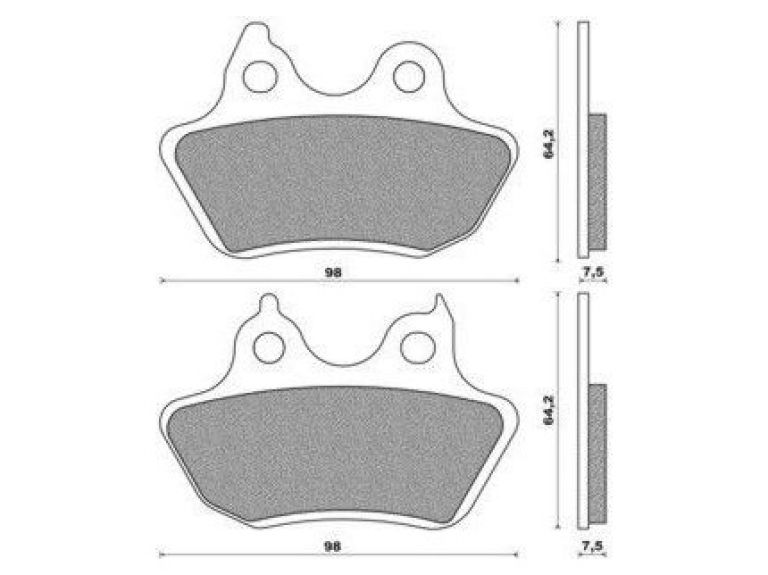 Brzdové doštičky (zmes ST sintered metal S2) NEWFREN (2 ks v balenie)