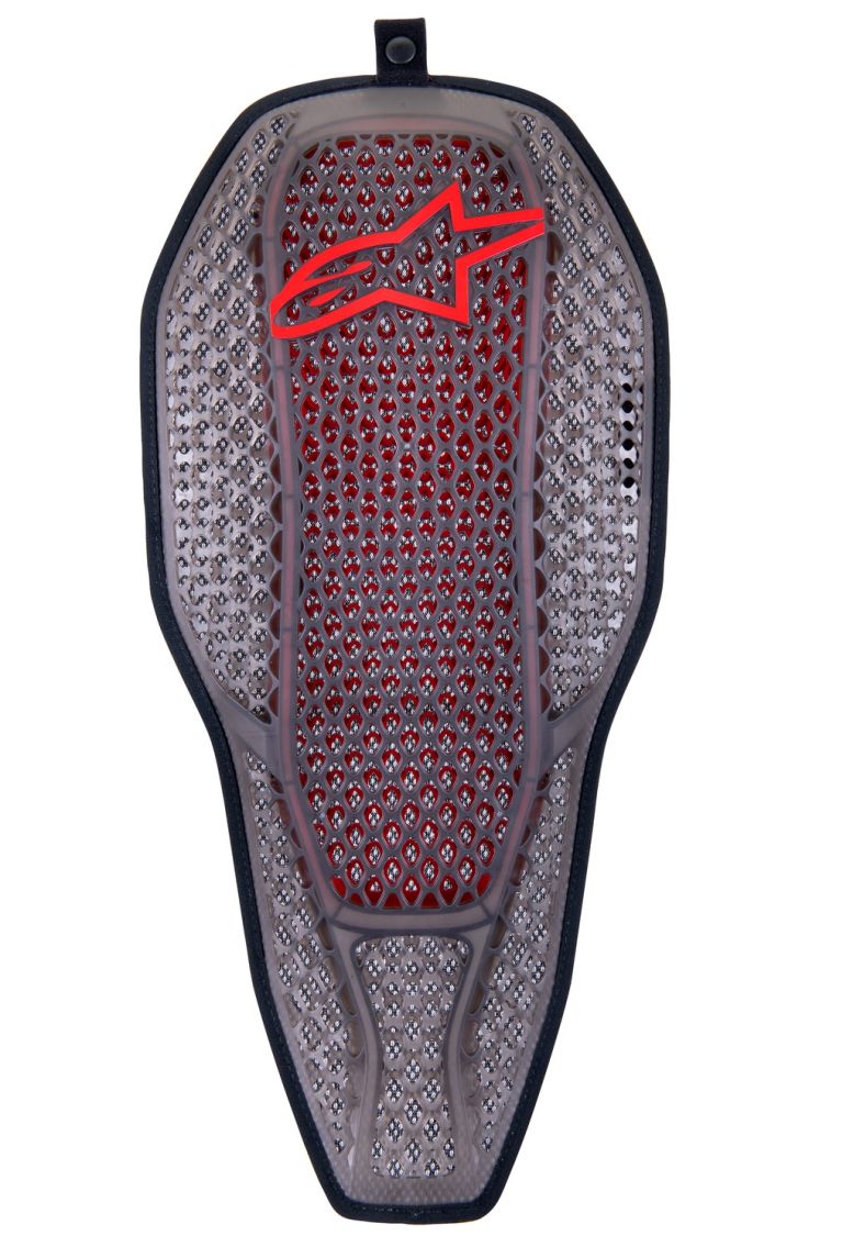 Chrbticový chránič NUCLEON FLEX PROi vkladacia s predĺženú spodný častí, ALPINESTARS (transparentní/šedá/červená) 2025