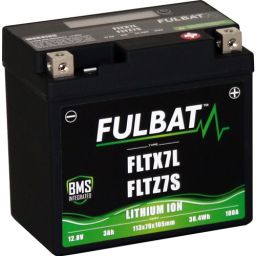 Lítiová batérie& LiFePO4& YTX7L-BS, YTZ7S& FULBAT& 12V, 3Ah, 180A, hmotnosť 0,42 kg, 113x70x105