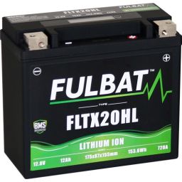 Lítiová batérie LiFePO4 YTX20HL-BS FULBAT 12V, 12Ah, 720A, 1,12 kg, 175x87x155mm nahrádza typy:(YB16CL-B,YTX20HL-BS,YTX20L-BS)